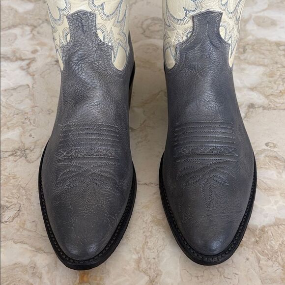 Dan Post Made in USA Leather Cowboy Boots Vintage 1980s - Picture 4 of 14